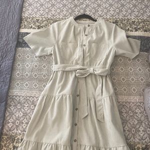 Böhme Corduroy Midi Dress in Sage